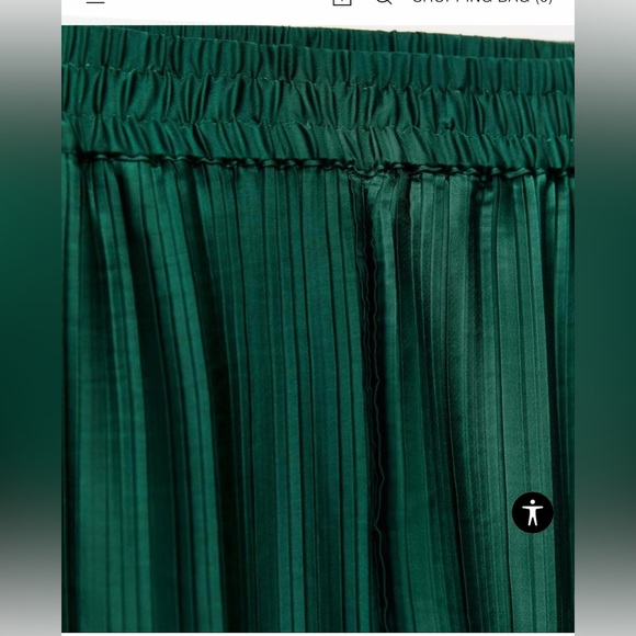 Zara Pleated Green Trousers NWT - Picture 5 of 10
